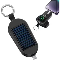 3000 MAh Tragbare Mobile Solar Powerbank, Solar Schlüsselanhänger Handy Ladegerät, Telefon Tablet Schlüsselanhänger Ladegerät Typ C, Power Bank Schlüsselanhänger Tragbares Ladegerät