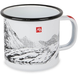 Anton Blöchl Emaille Tasse Mountains 350 ml weiß