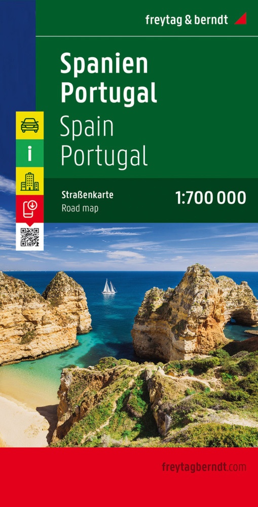 Spanien - Portugal  Straßenkarte 1:700.000  Freytag & Berndt. Spain  Portugal. España  Portugal. Espagne  Portugal. Spagna  Portugal  Karte (im Sinne