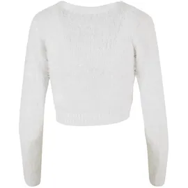 URBAN CLASSICS Ladies Cropped Feather Cardigan white - Gr.: L