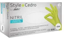 Style Cedro Nitrilhandschuhe, puderfrei, grün 01176-XL , 1 Karton = 10 Packungen à 100 Stück, Größe XL