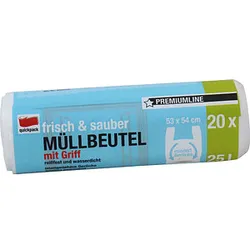 quickpack Müllbeutel frisch & sauber 25,0 l transparent, 20 St.