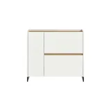 Die Möbelfundgrube Schuhschrank 110 x 94 x 0 cm 3-türig weiß / weiß
