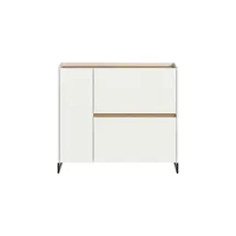 Die Möbelfundgrube Schuhschrank 110 x 94 x 0 cm 3-türig weiß / weiß