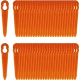 Packung Mit 100 Ersatzklingen, 90 Mm Lang, Aus Weichem, Orangefarbenem Kunststoff, Für Florabest Frta Ian Lidl Rasenkantenschneider
