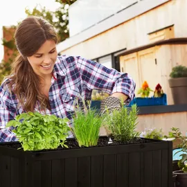 Relaxdays Hochbeet 80 x 74 x 38 cm Braun