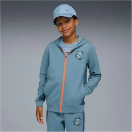 Puma Active Sports Graphic Full-Zip Tr Jungen Kapuzensweater, blau - 140