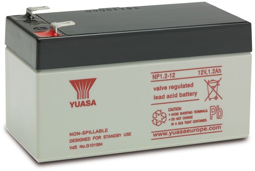 YUASA Blei-Akkumulator NP1.2-12, 12 V-/1,2 Ah