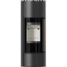 Kratki ERIK Ø150 Stahl Schwarz/Abdeckplatte Jatoba