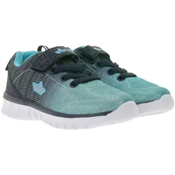 LICO Alenia VS Kinder Sneaker mit Glitzereffekt Turnschuhe für Mädchen Turnschuhe mit leichter CME-Laufsohle Freizeit-Schuhe 590617 Türkis/Navy - 29