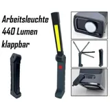 Werckmann Arbeitsleuchte Aufladbare LED-Arbeitsleuchte 440lm, LED-Licht, LED fest integriert, Tageslichtweiß, LED Arbeitsleuchte schwarz