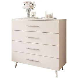 lookway Kommode AURA 95 x 90 x 40 cm Beige / Silber