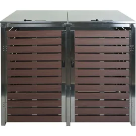 MCW Mülltonnenverkleidung K14 134 x 84 x 119 cm walnuss
