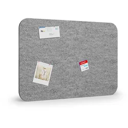 Akustikplatte 120x80 cm, runde Ecken, grau