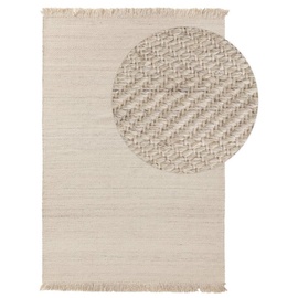 benuta Pure Wollteppich Lars Cream 120x170 cm - Naturfaserteppich aus Wolle