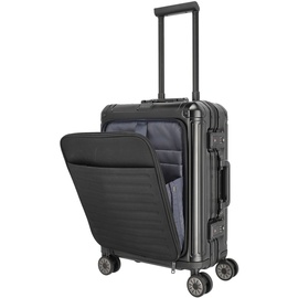 Travelite Next 4W Trolley With Front Bag S Black