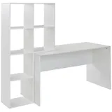 KADIMA DESIGN Großer Schreibtisch mit Regal, Puristisches Design,
