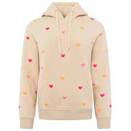 Zwillingsherz Hoodie Hearts Beige L/XL