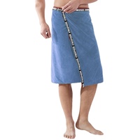 Saunakilt Herren Saunahandtücher Weiches Badetuch Strandtuch Handtuch Männer Saunasarong Frottee Kilt kurzer Schnitt, Gummizug, Super saugfähig, kein Farbverlust, schnelltrocknend