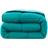 Wometo Steppbett Wende-Design ca. 135x200 cm – türkis & hellblau – buntes Ganzjahres Steppbett (Sommer und Winter) I farbig und ohne extra Bezug verwendbar I Oeko-Tex®, Schlaftextilien, Bettdecken, 4 Jahreszeiten Bettdecken