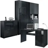 Vladon Logan Aktenschrank 246 x 60 x 185 cm schwarz