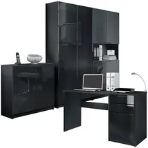Vladon Logan Aktenschrank 246 x 60 x 185 cm schwarz
