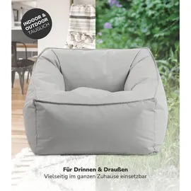 mokebo Relaxliege Textil 80 x 60 x 83 cm Grau mit Hocker