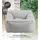 mokebo Relaxliege Textil 80 x 60 x 83 cm Grau mit Hocker