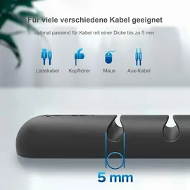 UGREEN Kabelorganisator Selbstklebend 2er-set Schwarz