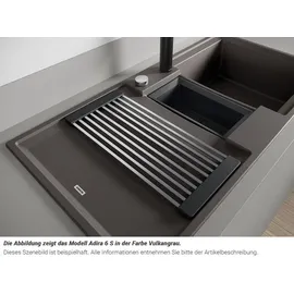 Blanco Adira 6 S rechts Einbau von Oben silgranit schwarz Handbetätigung 1000 x 500 mm
