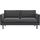 flexlux 3-Sitzer FLEXLUX "Bolzano", grau (dervit grau), B:174cm H:61cm T:90cm, 100% Polyester, Sofas, Sitzaufbau mit Kaltschaum & Stahl-Wellen, loose Sitz -& Rückenkissen
