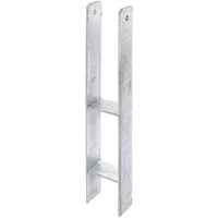 GAH Alberts H-Pfostenträger 12 x 80 cm Silber/Stahl