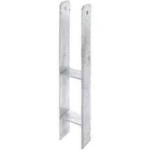 GAH Alberts H-Pfostenträger 12 x 80 cm Silber/Stahl