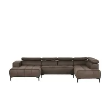 Switch Wohnlandschaft Mikrofaser 5-Sitzer Braun