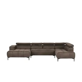Switch Wohnlandschaft Mikrofaser 5-Sitzer Braun
