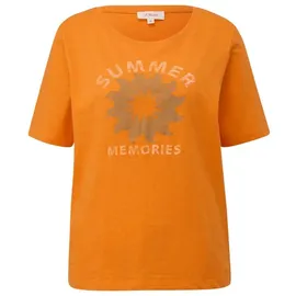 s.Oliver T-Shirt mit Statement-Print, Orange, 38
