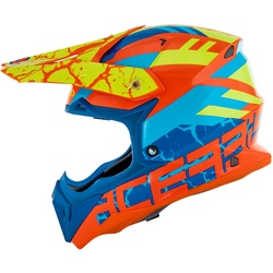 Acerbis Impact 3.0, Motocrosshelm - Blau/Neon Orange/Gelb - XXL