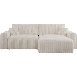 MKS Meble Eckcouch Cord 2-Sitzer Beige