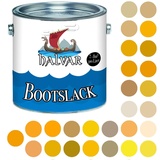 Halvar 2-K MATT Yachtlack Gelb RAL 1000-1037 Bootslack für GFK/Polyester/Kunststoff 2-Komponenten Lack inkl. Härter (10 L, RAL 1004 Goldgelb)