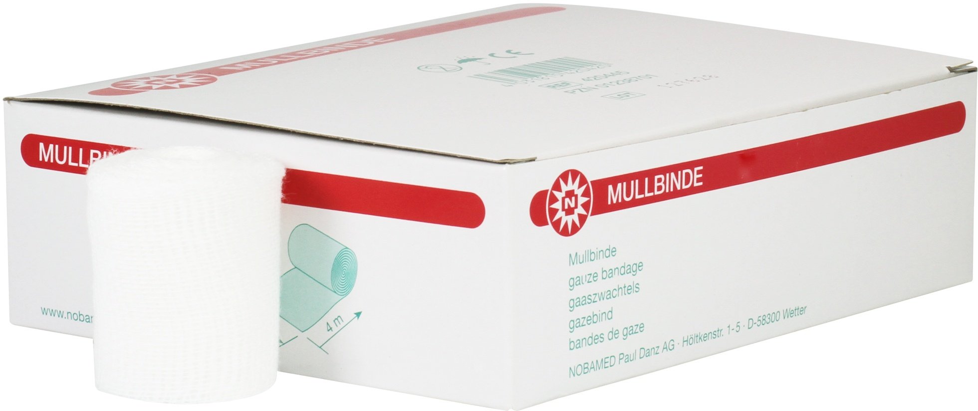 NOBAMED Mullbinden Baumwolle 4 m