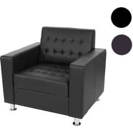 MCW Sessel Pori Textil 89 x 82 x 75 cm Schwarz mit Rollen