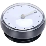NOLITOY Badezimmeruhr mit Saugnapf aus Abs Geräuschlos für Küche und Bad Praktische Hängende Wanduhr für Glatte Oberflächen mit Saugnapffunktion