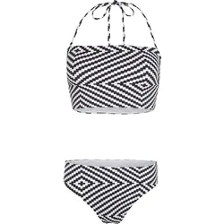 O'Neill Surfers Not Street Children Longline Jen Love Bandeau Bikini Set black & white snsc (39061) 42