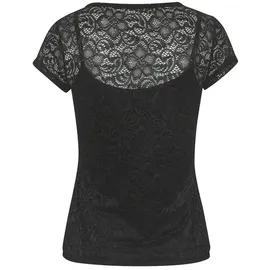 LASCANA Spitzenshirt Damen schwarz Gr.40/42