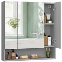VASAGLE Badezimmerschrank mit 3 Türen 16,5 x 70 x