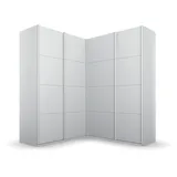 Rauch Quadra grau (seidengrau), B:181cm H:210cm T:187cm, Holzwerkstoff, Schränke, Schwebetürenschrank, Eckschrank inkl. Türendämpfer