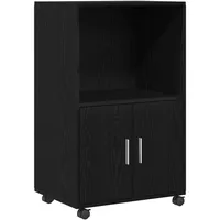 VidaXL Rollschrank Schwarz Eiche 55x40x91 cm Holzwerkstoff