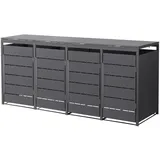ML-Design Mülltonnenbox 260 x 80 x 120 cm anthrazit