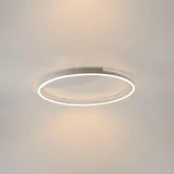 s.luce LED Ring Wandlampe & Deckenleuchte Dimmbar modern rund Weiß, / Ø 80cm