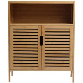 ad.con Badezimmerschrank Bambus mit 3 Ablagen 81 x 65 x 31 cm Natural